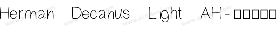 Herman Decanus Light AH字体转换